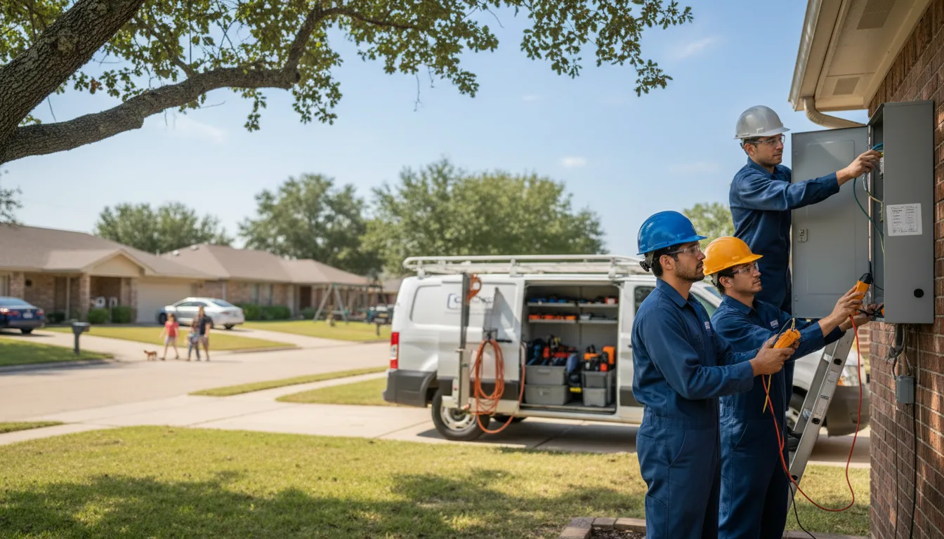 Certified electrician providing emergency electrical services in Marengo, IA